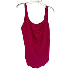 Magicsuit Tankini Swim Top Womens 8 Pink Draped Tummy Control NWT